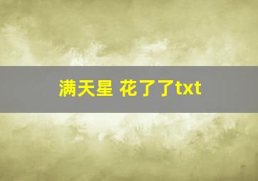 满天星 花了了txt